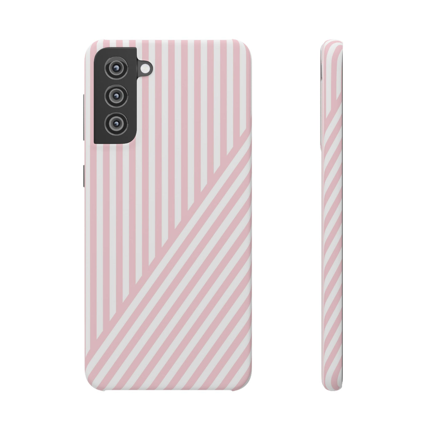 Aesthetic Sweet Pink Stripes Cute Phone Case Sleek Snap - For iPhone 17 Pro Max iPhone 16 Pro iPhone 15 Iphone 14 Plus 13 Pro 12 11 10 Gift