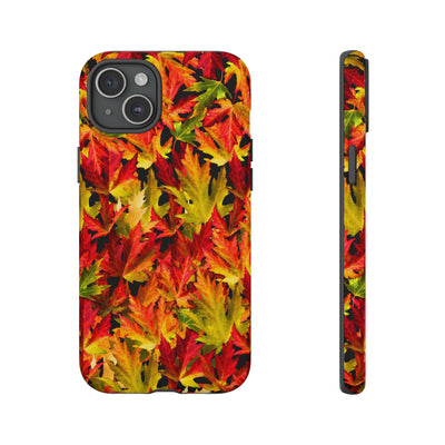 Fall Leaves Impact Resistant, Cute Phone Cases for Samsung S24, S23, S22, S21, IPhone 15 pro Iphone 14 pro Iphone 13 IPhone 12 Iphone 11