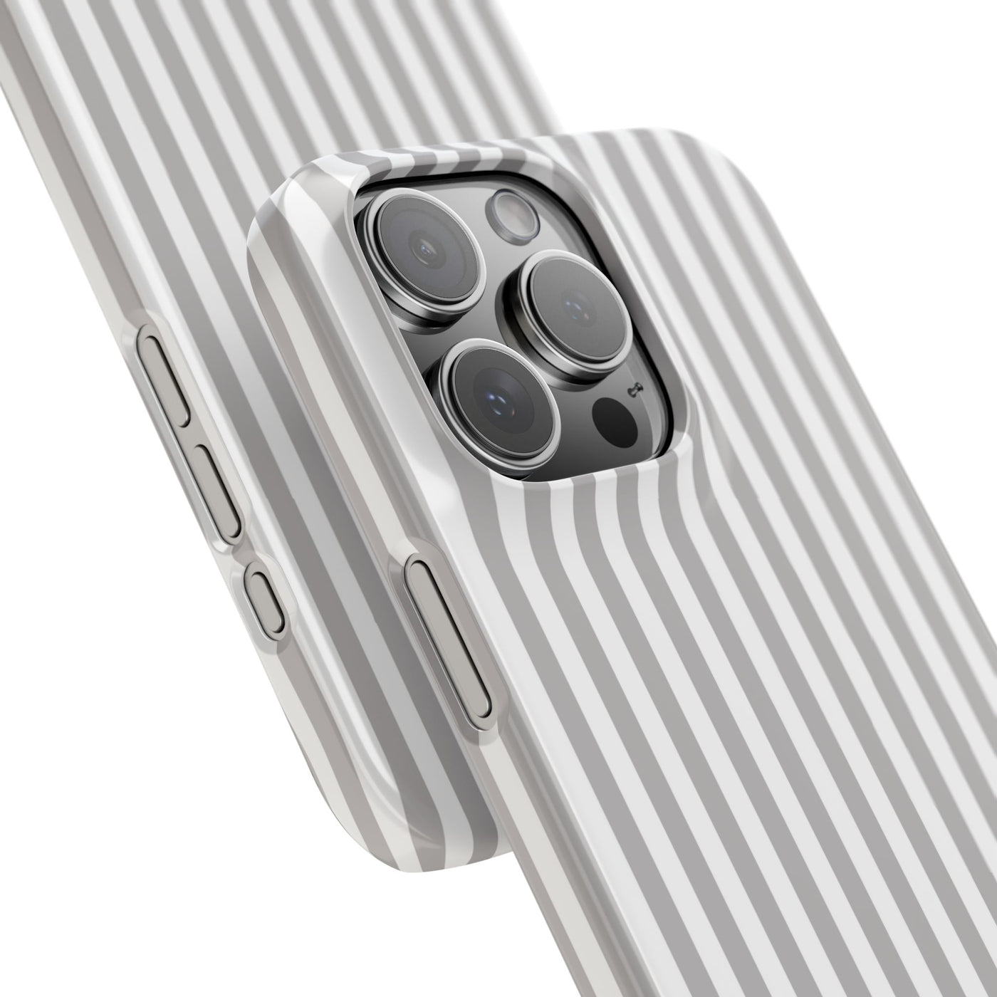 Slim Light Grey Striped Cute Phone Case for Iphone 16 - | iPhone 15 Pro Max Case | iPhone 14 Case Iphone 13 12 11 10 9 8 7 Gift for Her - Studio40ParkLane