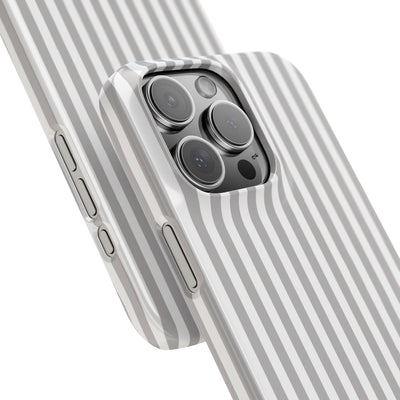 Slim Light Grey Striped Cute Phone Case for Iphone 16 - | iPhone 15 Pro Max Case | iPhone 14 Case Iphone 13 12 11 10 9 8 7 Gift for Her - Studio40ParkLane