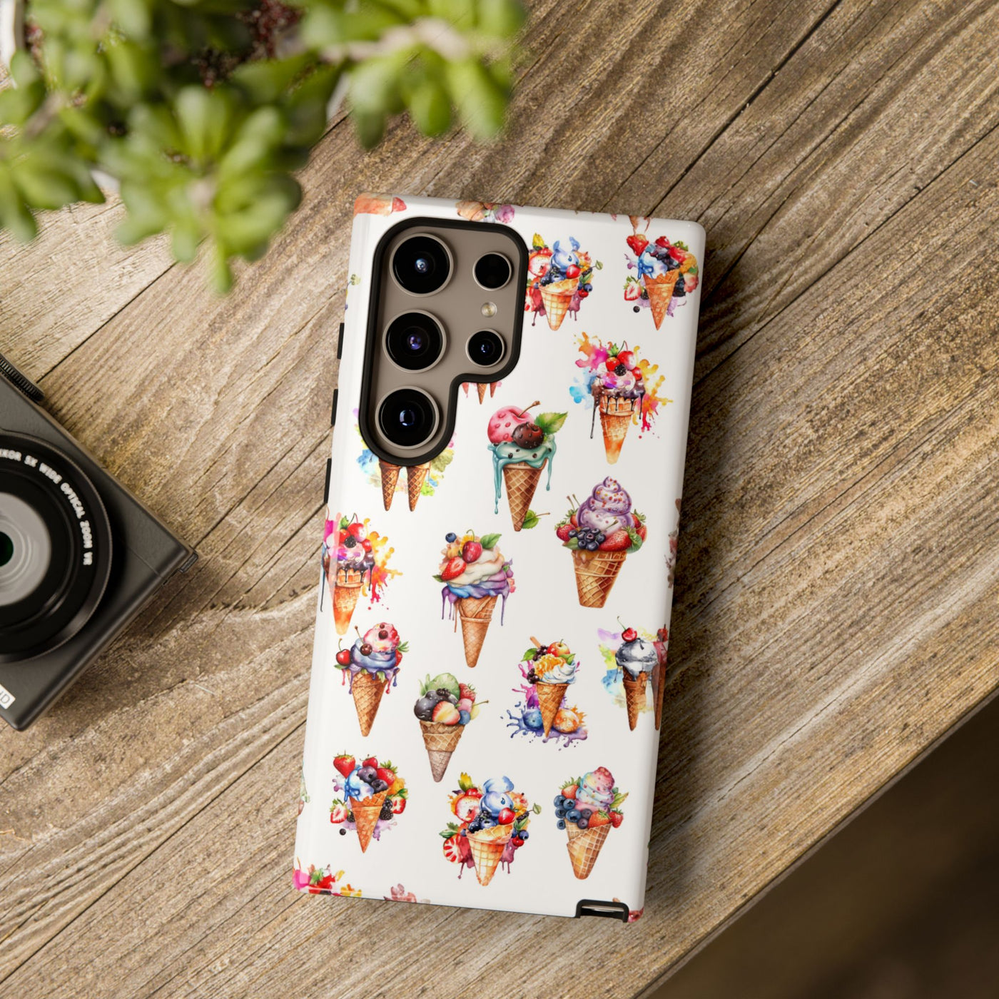 Impact Resistant, Summer Icecream, Cute Phone Cases for Samsung S24, S23, S22, S21, IPhone 15 pro, Iphone 14 pro, Iphone 13 IPhone 12, Iphone 11