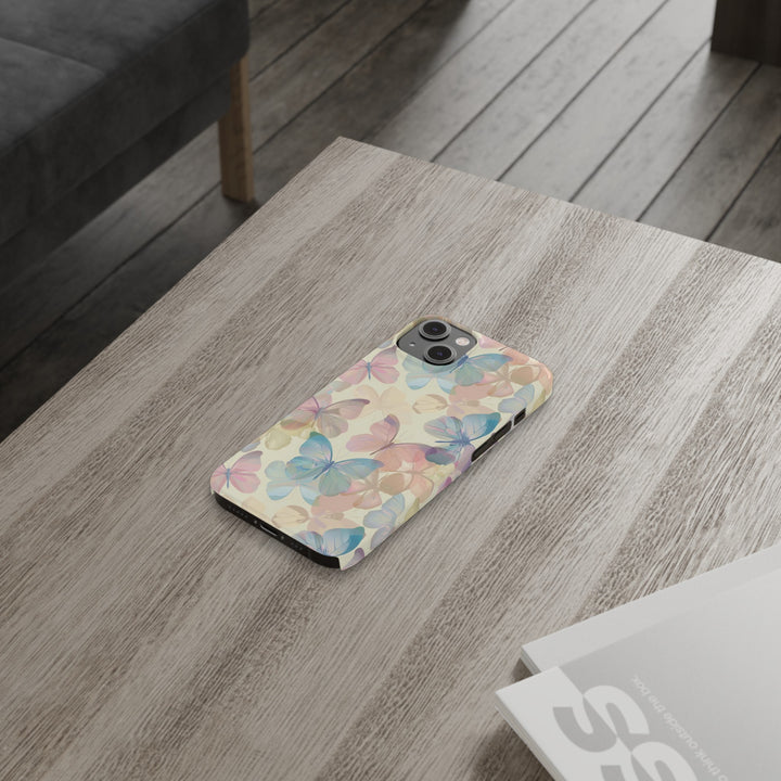 Slim Cute Phone Cases for Iphone - | iPhone 15 Case | iPhone 15 Pro Max Case, Iphone 14 Case, Iphone 14 Pro Max, Iphone 13, Summer Pastel Butterflies - Studio40ParkLane