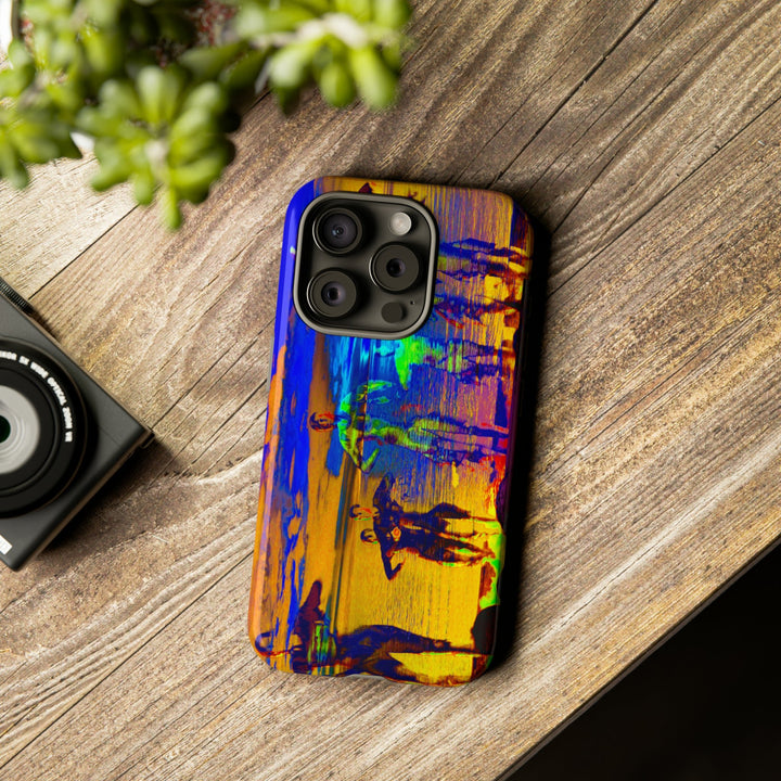 Cute IPhone Case | iPhone 15 Case | iPhone 15 Pro Max Case, Iphone 14 Case, Iphone 14 Pro Max Case IPhone Case for Art Lovers, Sunset Dance Blue Yellow - Studio40ParkLane