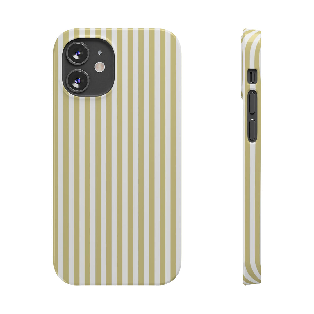 Slim Soft Yellow Striped Cute Phone Case for Iphone 16 - | iPhone 15 Pro Max Case | iPhone 14 Case Iphone 13 12 11 10 9 8 7 XS Gift for Her - Studio40ParkLane