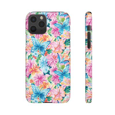 Snap Butterflies Flowers Cute Phone Cases for Samsung S24, S23, S22, S21, S20, Plus and Ultra, Iphone 16 Pro Max, Iphone 15, 14, 13, 12, 11, 10 - Studio40ParkLane