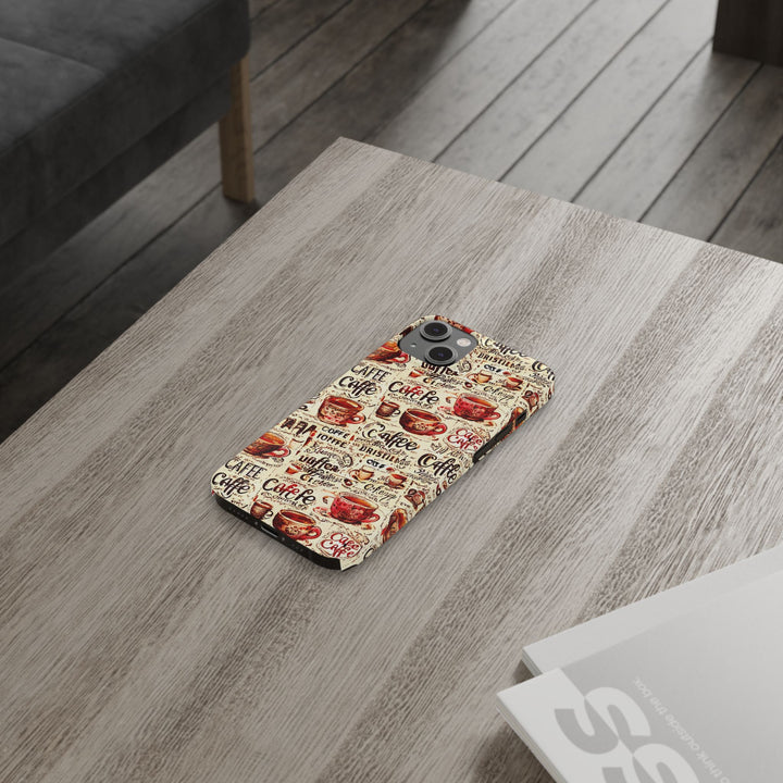Slim Cute Phone Cases for Iphone - | iPhone 15 Case | iPhone 15 Pro Max Case, Iphone 14 Case, Iphone 14 Pro Max, Iphone 13, Paris Coffee Cup - Studio40ParkLane