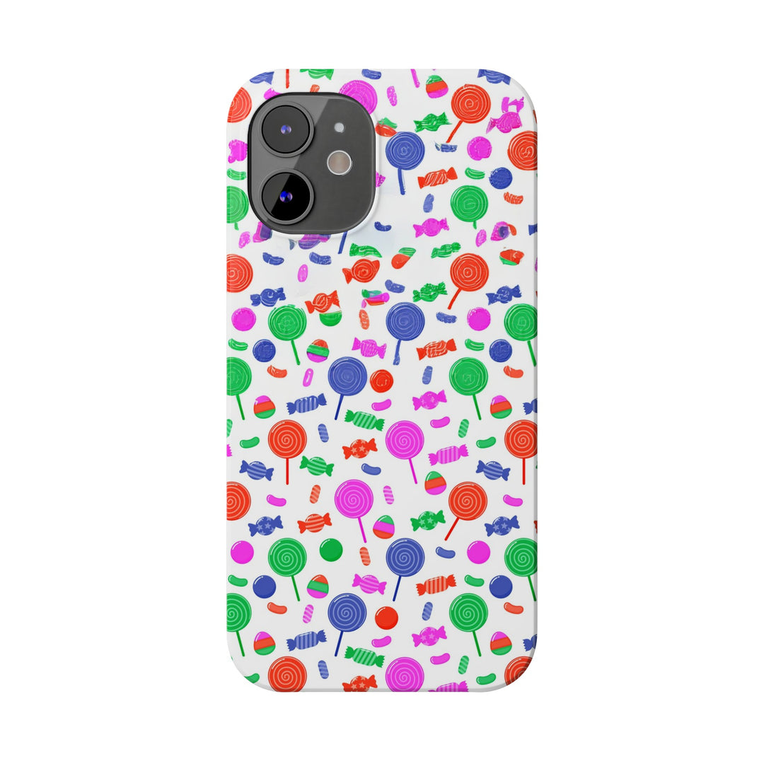 Slim Cute Phone Cases for Iphone - | iPhone 15 Case | iPhone 15 Pro Max Case, Iphone 14 Case, Iphone 14 Pro Max, Iphone 13, Summer Lollipops Red - Studio40ParkLane
