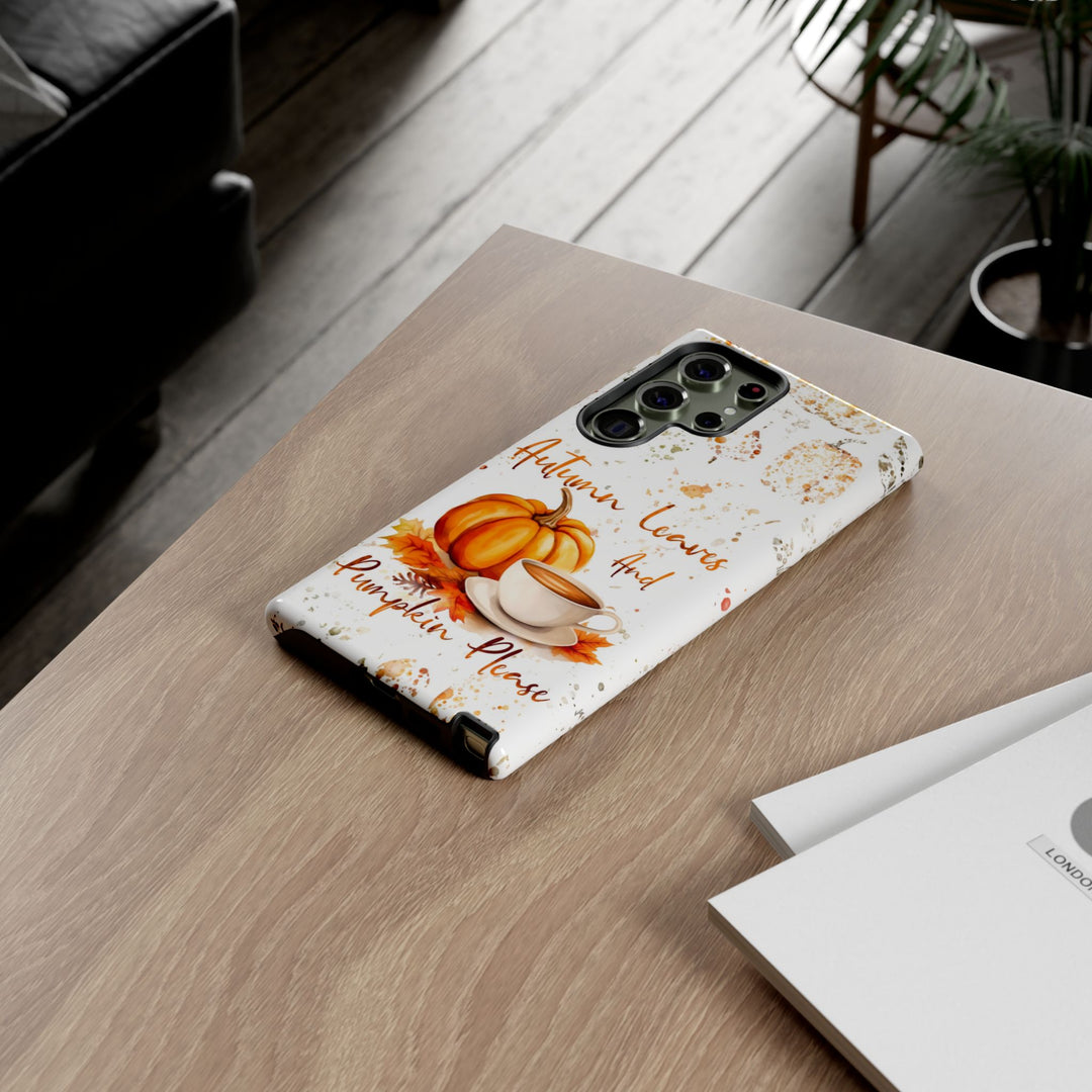 Impact Resistant, Fall Leaves Pumpkin Pie, Cute Phone Cases for Samsung S24, S23, S22, S21, IPhone 15 pro Iphone 14 pro Iphone 13 IPhone 12 Iphone 11 - Studio40ParkLane