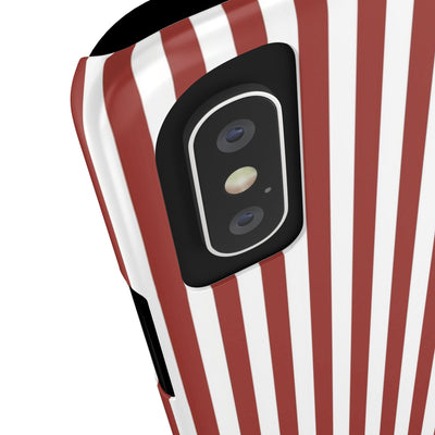 Slim Farmhouse Red Striped Cute Phone Case for Iphone 16 - | iPhone 15 Pro Max Case | iPhone 14 Case Iphone 13 12 11 10 9 8 7 Gift for Her - Studio40ParkLane