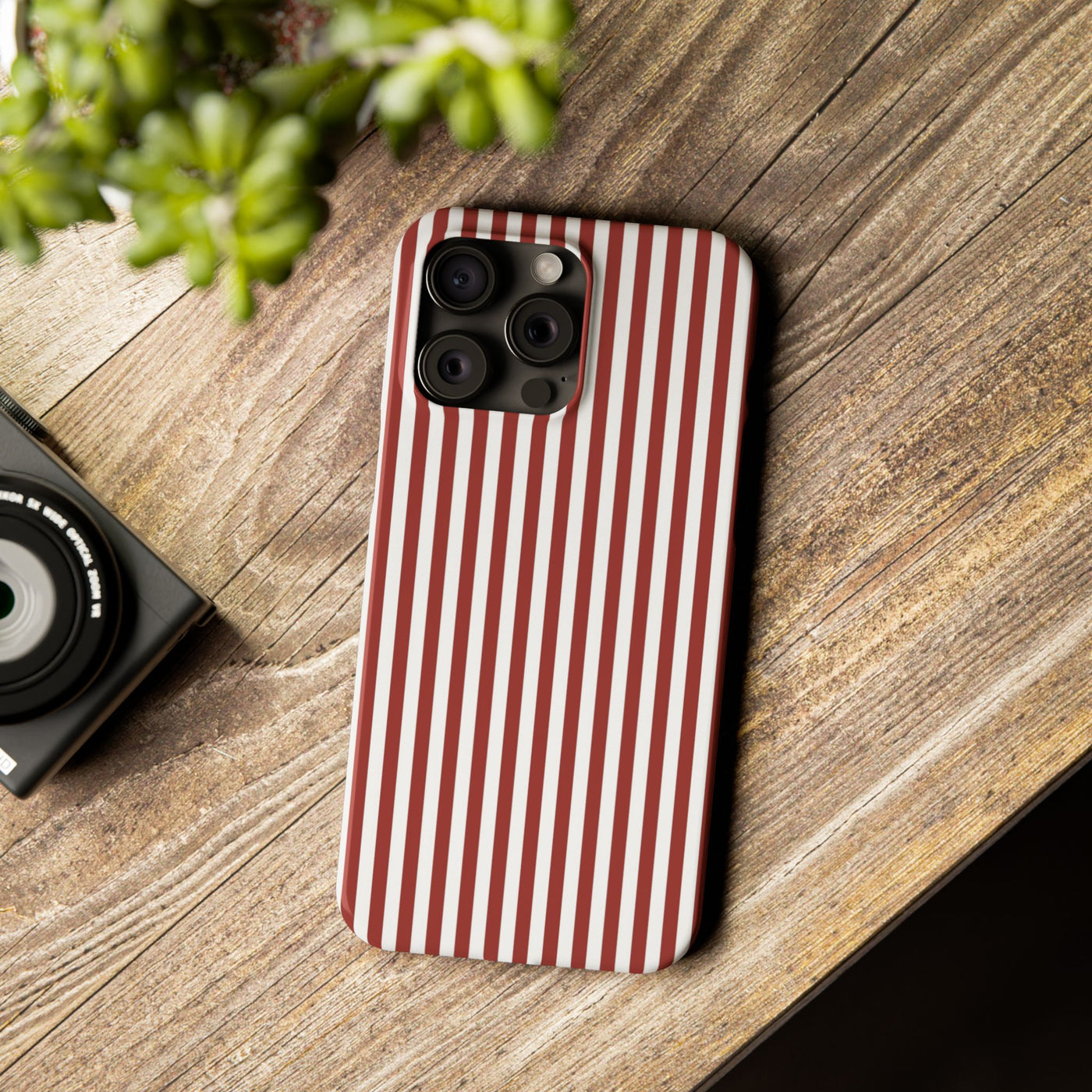 Slim Farmhouse Red Striped Cute Phone Case for Iphone 16 - | iPhone 15 Pro Max Case | iPhone 14 Case Iphone 13 12 11 10 9 8 7 Gift for Her - Studio40ParkLane