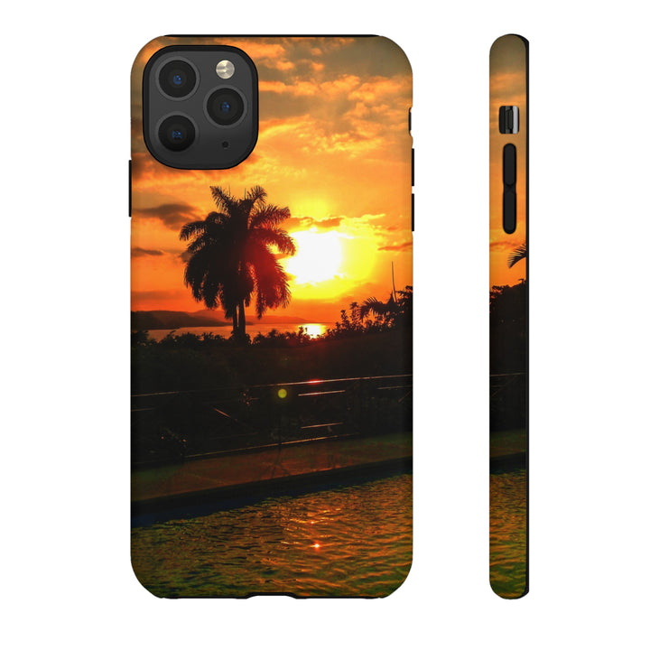 Cute Samsung Case | Cool Iphone Case | Summer Jamaica Pool Sunset, Samsung S24, S23, S22, S21, IPhone 15 Case | Iphone 14 Case, Iphone 13 Case - Studio40ParkLane