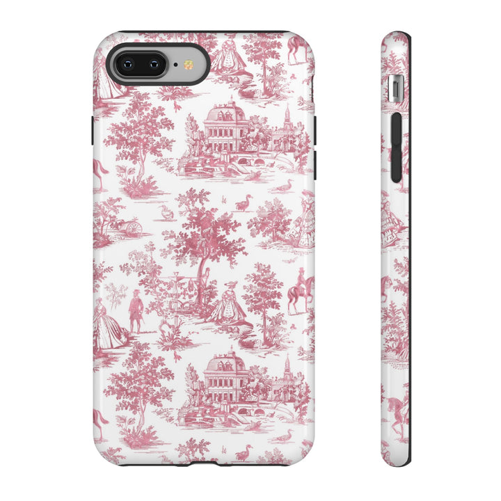 Premium Tough French Toile Gift for Her Cute Phone Cases for Samsung S25, S24, S23, S22, S21 Iphone, 16, 15, 14, 13, 12 Plus Max Pro Ultra - Studio40ParkLane