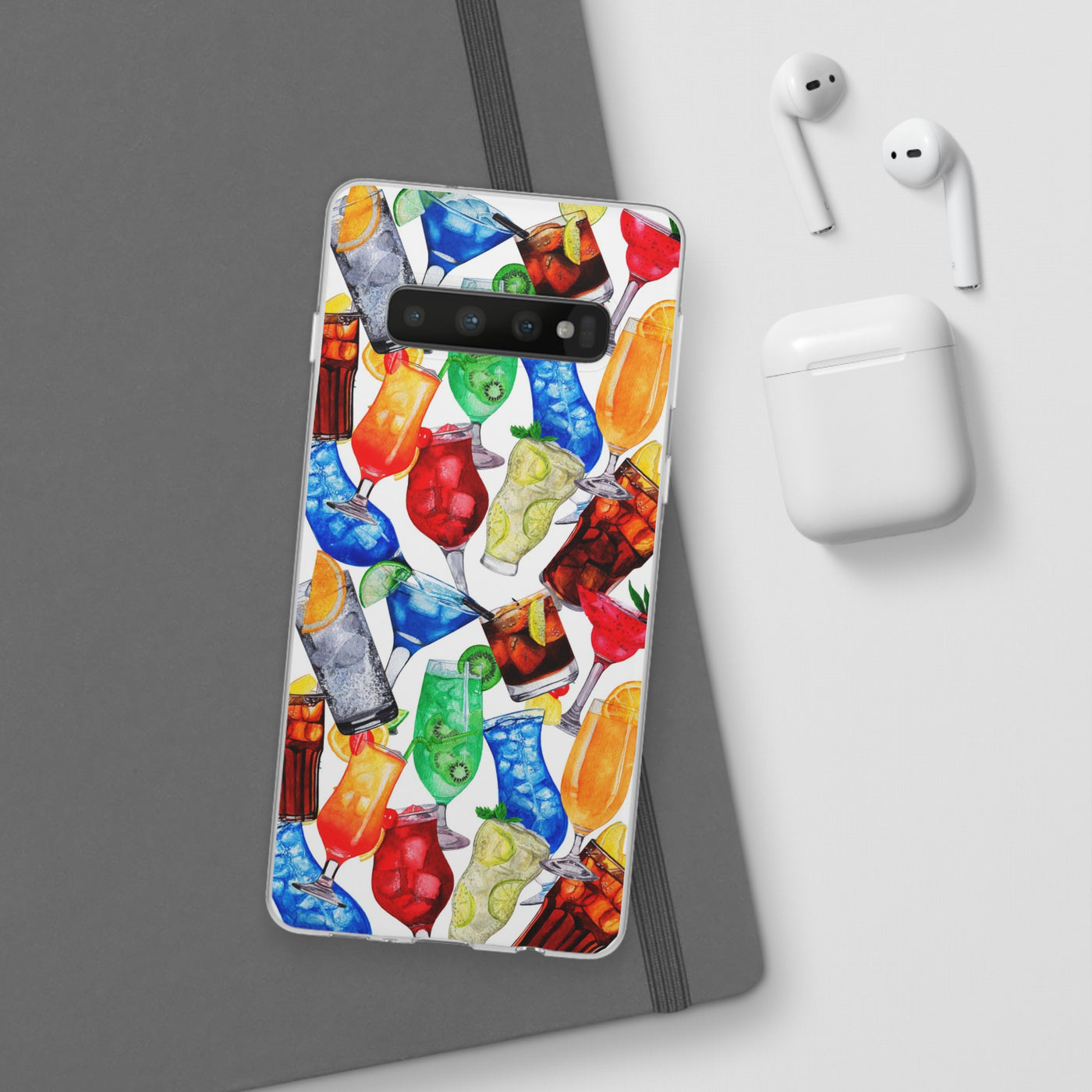 Cute Flexi Phone Cases, For Iphones and Samsung Galaxy Phones, Tropical Summer Fruit Cocktails, Galaxy S23 Phone Case, Samsung S22 Case, Samsung S21, Iphone 15, Iphone 14, Iphone 13