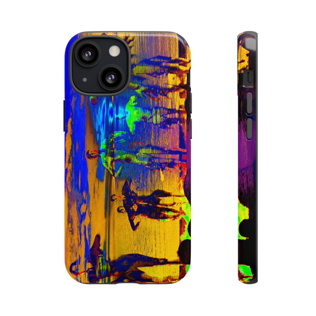 Cute IPhone Case | iPhone 15 Case | iPhone 15 Pro Max Case, Iphone 14 Case, Iphone 14 Pro Max Case IPhone Case for Art Lovers, Sunset Dance Blue Yellow - Studio40ParkLane