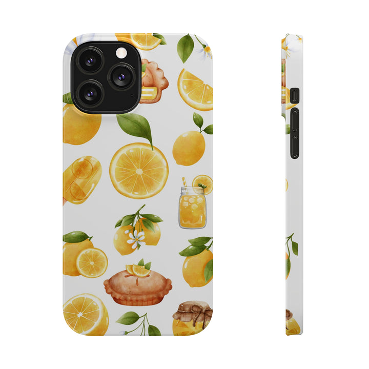 Slim Cute Phone Cases for Iphone - | iPhone 15 Case | iPhone 15 Pro Max Case, Iphone 14 Case, Iphone 14 Pro Max, Iphone 13, Summer Fruit Lemon - Studio40ParkLane