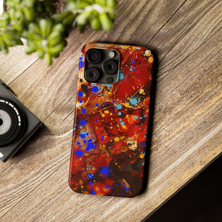 Slim Cute Phone Cases for Iphone - | iPhone 15 Case | iPhone 15 Pro Max Case, Iphone 14 Case, Iphone 14 Pro Max, Iphone 13, Fall Marble Paint Splash - Studio40ParkLane