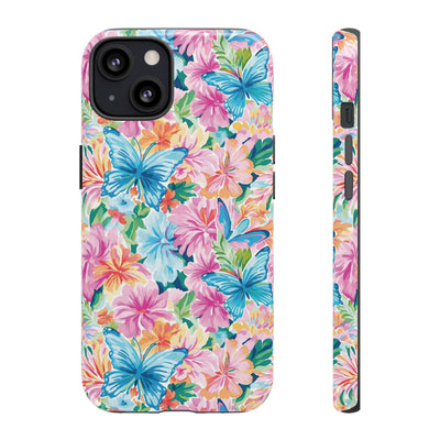 Premium Tough Butterflies Flowers Cute Phone Cases for Samsung S24, S23, S22, S21, S20, Plus and Ultra, Iphone 16 Pro Max,15, 14, 13, 12, 11, 10