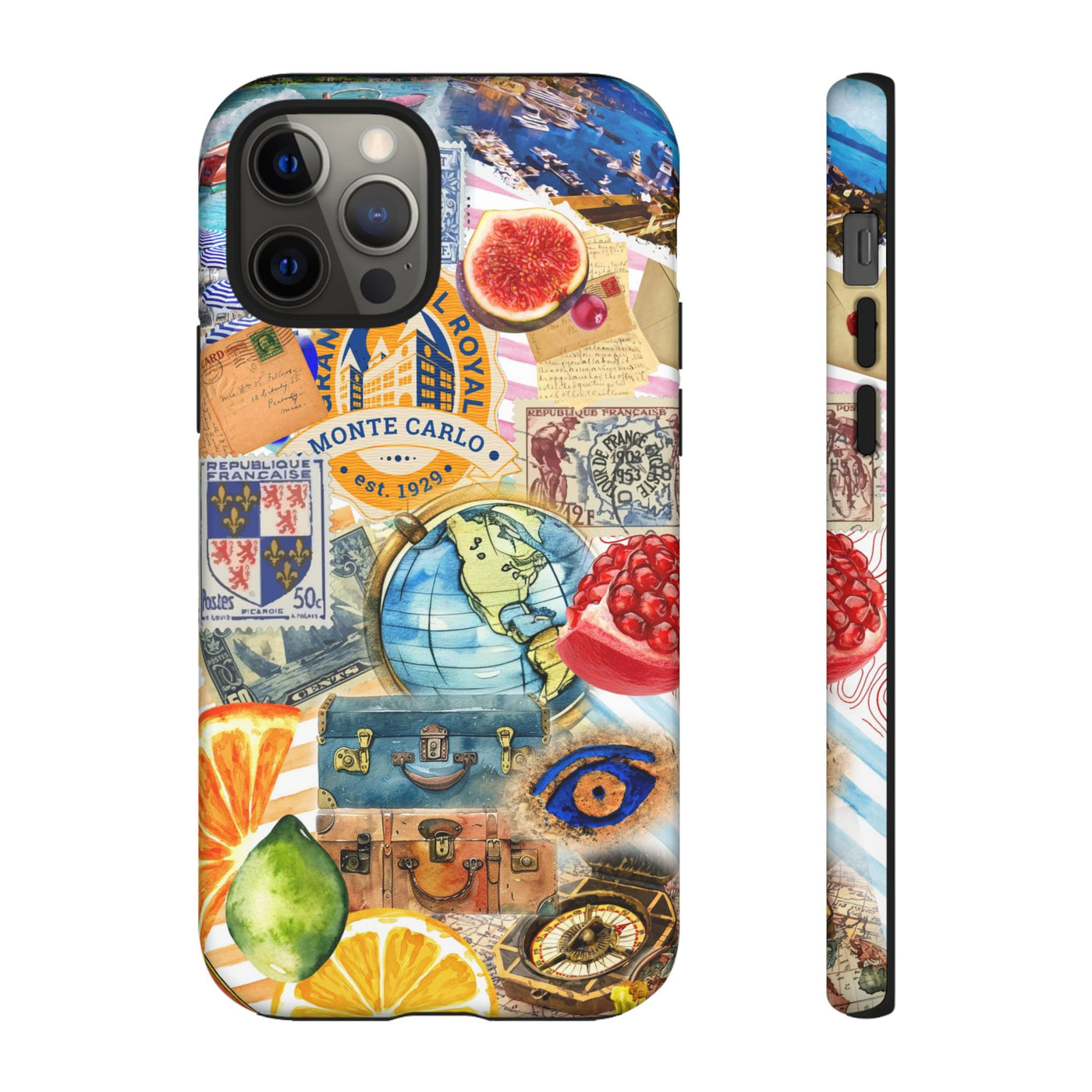 Cute European Summer Collage Phone Case, for IPhone 16 Case | Iphone 15, Iphone 14, IPhone 13 Case, 11 8 7, Samsung Galaxy S24, S23, S22, S21 Extra Protective