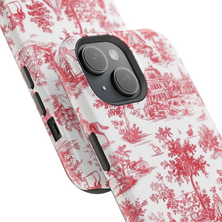 Magsafe French Toile Personalized Initial Custom Gift for Her Cute Phone Cases for Iphone 16 Pro Max | iPhone 15 Case | iPhone 15 Pro Max Case, Iphone 14, 13, 12, 11, 10, 8, 7 - Studio40ParkLane