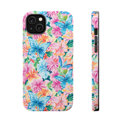 Butterflies Flowers Magsafe Cute Phone Case for Iphone Gift for Her, iPhone 16 Case iPhone 15 Pro Max Case, Iphone 14, Iphone 14 Pro Max, 13, 12