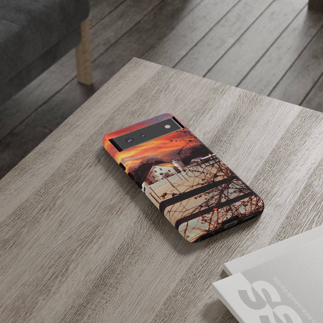 Impact Resistant, Winter Sunset Cute Phone Cases for Samsung S24, S23, S22, S21, IPhone 15 pro Iphone 14 pro Iphone 13 IPhone 12 Iphone 11 - Studio40ParkLane
