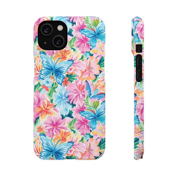 Sleek Snap Butterflies Flowers Cute Phone Case for iPhone 16 15 14 13 12 11 X Xs Max Xr Pro Plus Samsung Galaxy S24 S23 S22 S21 S20 Ultra