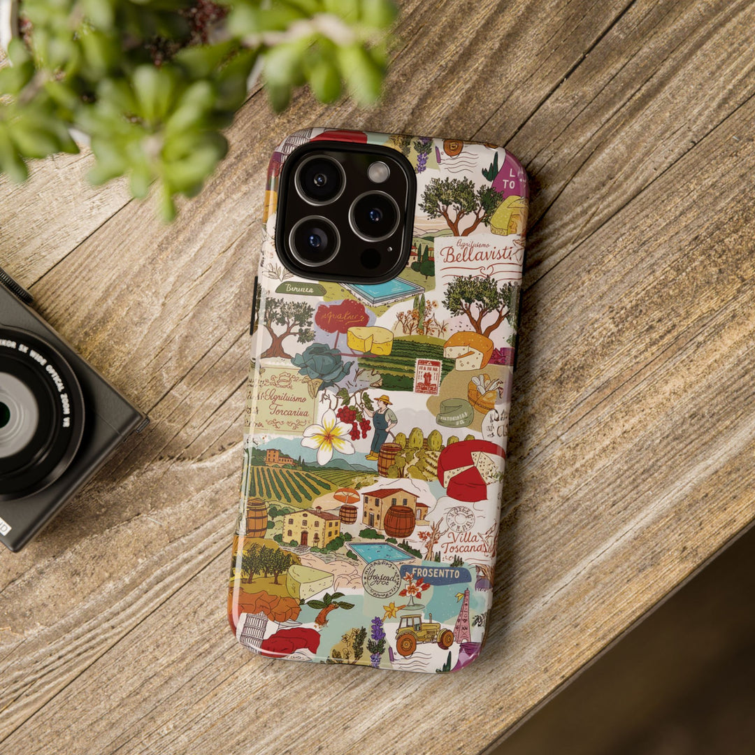 Italy Tuscany Coquette Collage Tough Premium Phone Case - For iPhone 17 Pro Max iPhone 16 Pro iPhone 15 Iphone 14 Plus 13 Pro 12 11 10 XR - Studio40ParkLane