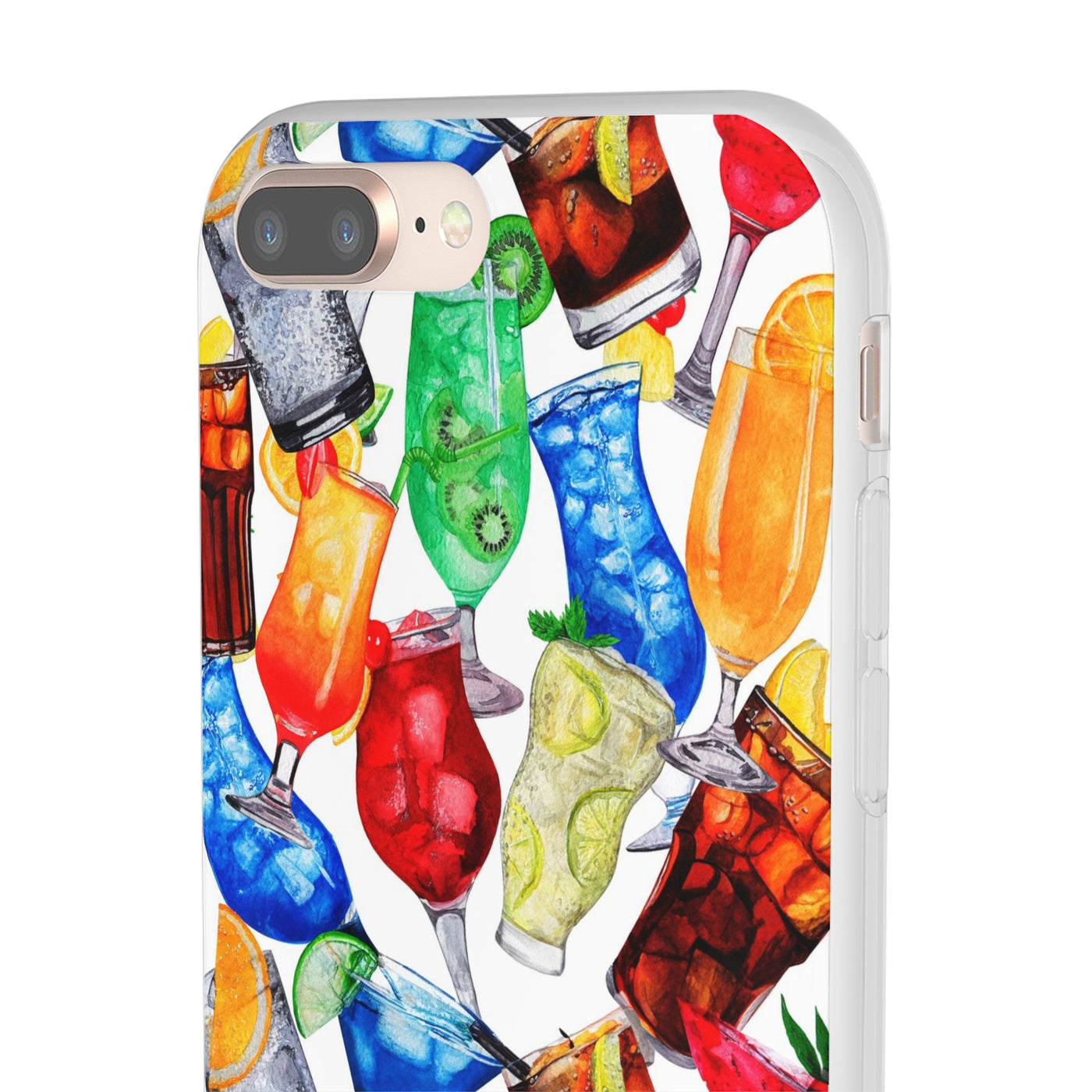 Cute Flexi Phone Cases, For Iphones and Samsung Galaxy Phones, Tropical Summer Fruit Cocktails, Galaxy S23 Phone Case, Samsung S22 Case, Samsung S21, Iphone 15, Iphone 14, Iphone 13