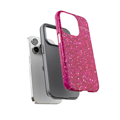 Pink Glitter Cute Phone Case, for IPhone 16 pro Max | Iphone 15, Iphone 14, IPhone 13 Case, 11 8 7, Samsung Galaxy S24, S23, S22, S21, 2 Layer Protection