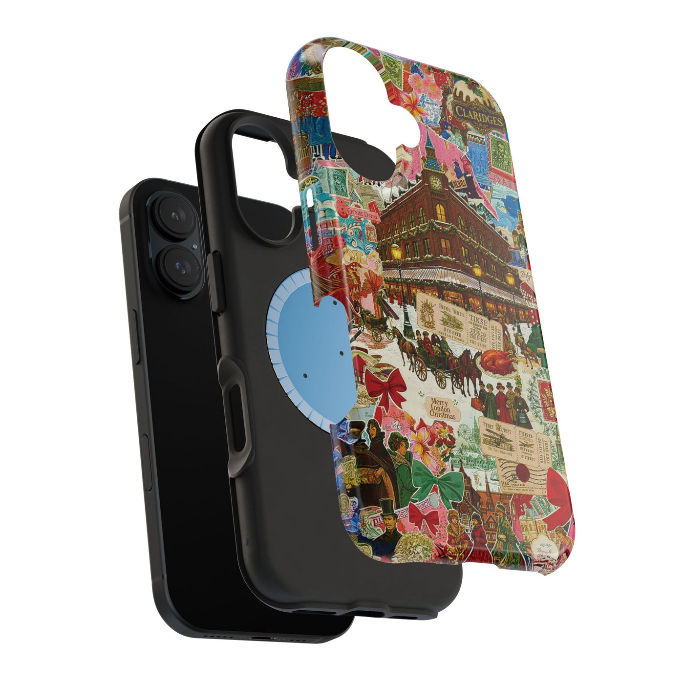 Aesthetic Tough Magsafe London Coquette Collage Phone Case - For iPhone 17 Pro Max iPhone 16 Pro iPhone 15 Iphone 14 Plus 13 Pro 12 11 10 - Studio40ParkLane