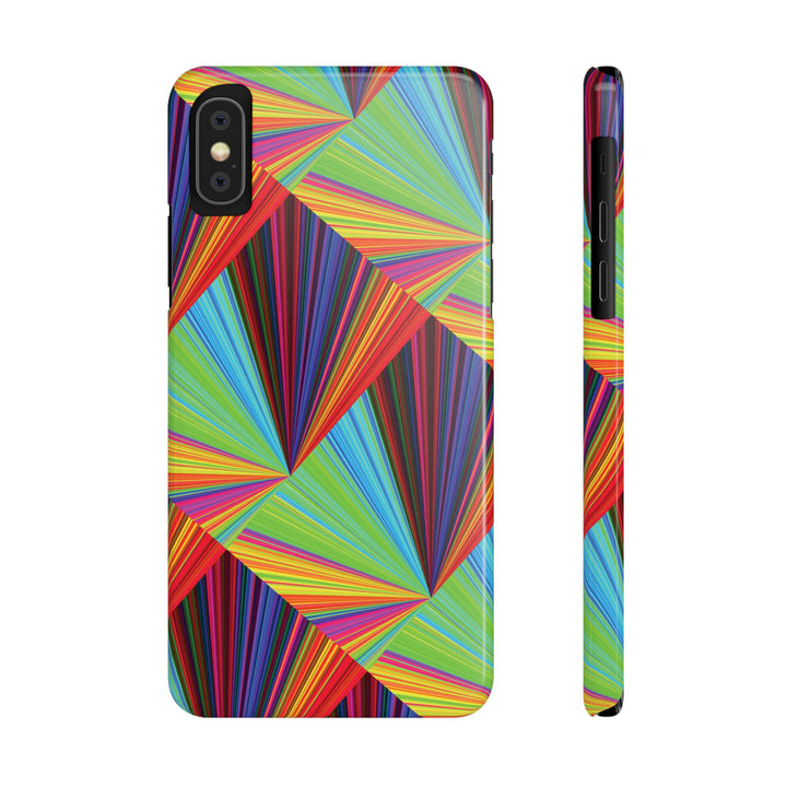 Slim Triangle Kaleidoscope Colors Gift for Her Cute Phone Cases for Iphone 16 Case | iPhone 15 Case | iPhone 15 Pro Max Case, Iphone 14, Iphone 14 Pro Max, Iphone 13, 12, 11, 10, 8,7 - Studio40ParkLane