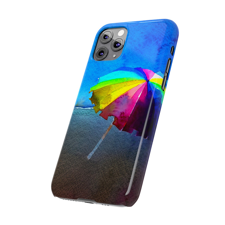 Slim Cute Phone Cases for Iphone - | iPhone 15 Case | iPhone 15 Pro Max Case, Iphone 14 Case, Iphone 14 Pro Max, Iphone 13, Summer Beach Umbrella - Studio40ParkLane