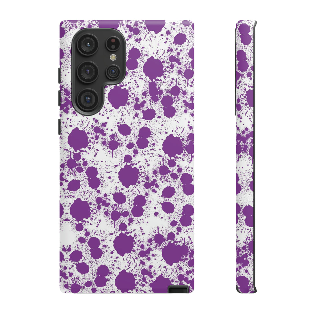 Cool Phone Case | Aesthetic Phone Case | Paint Splash Purple | For Samsung Galaxy S23, S22, S21, S20 | Luxury Double Layer | Cute - Studio40ParkLane