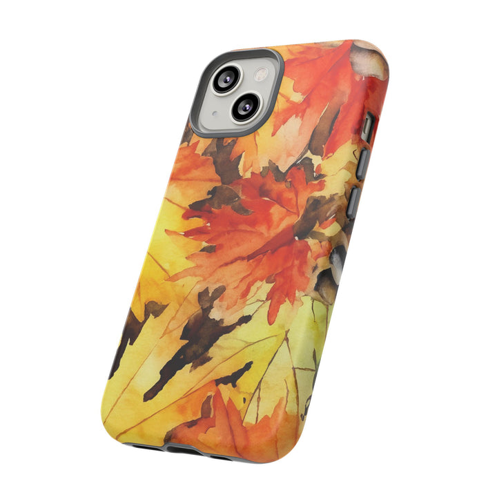 Impact Resistant, Fall Leaves, Cute Phone Cases for Samsung S24, S23, S22, S21, IPhone 15 pro Iphone 14 pro Iphone 13 IPhone 12 Iphone 11 - Studio40ParkLane