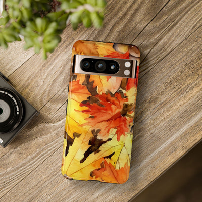 Impact Resistant, Fall Leaves, Cute Phone Cases for Samsung S24, S23, S22, S21, IPhone 15 pro Iphone 14 pro Iphone 13 IPhone 12 Iphone 11