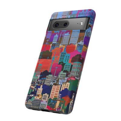 Cute Samsung Case | Cool Iphone Case | Summer City Skyline, Samsung S24, S23, S22, S21, IPhone 15 Case | Iphone 14 Case, Iphone 13 Case