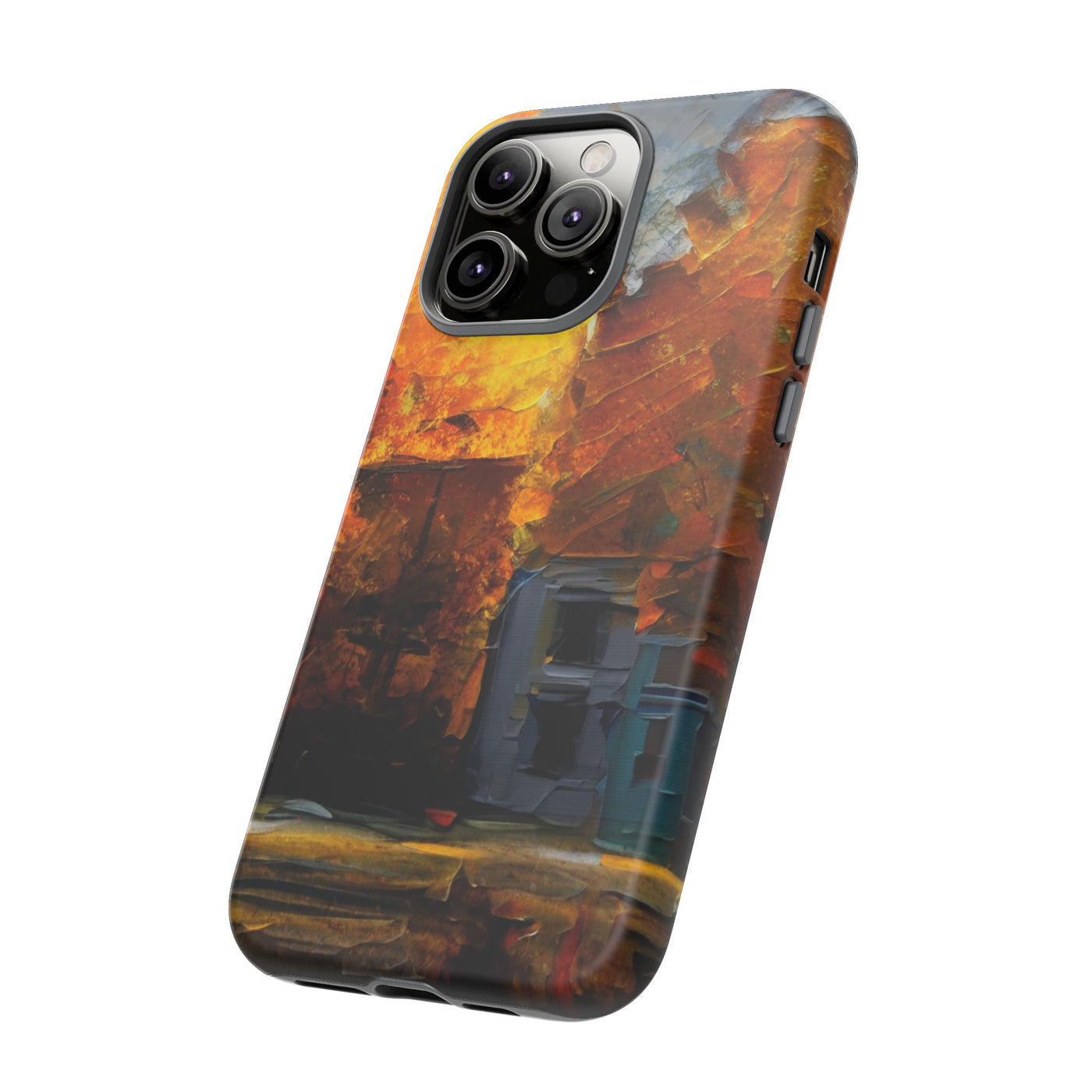 Impact Resistant, Fall Leaves Oil Painting, Cute Phone Cases for Samsung S24, S23, S22, S21, IPhone 15 pro Iphone 14 pro Iphone 13 IPhone 12 Iphone 11