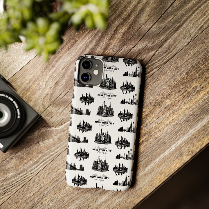 Slim New York Skyline Collage Coquette Gift for Her Cute Phone Cases for Iphone 16 Pro Max | iPhone 15 Case | iPhone 15 Pro Max Case, Iphone 14, Iphone 14 Pro Max, Iphone 13 12 11 8 7 - Studio40ParkLane
