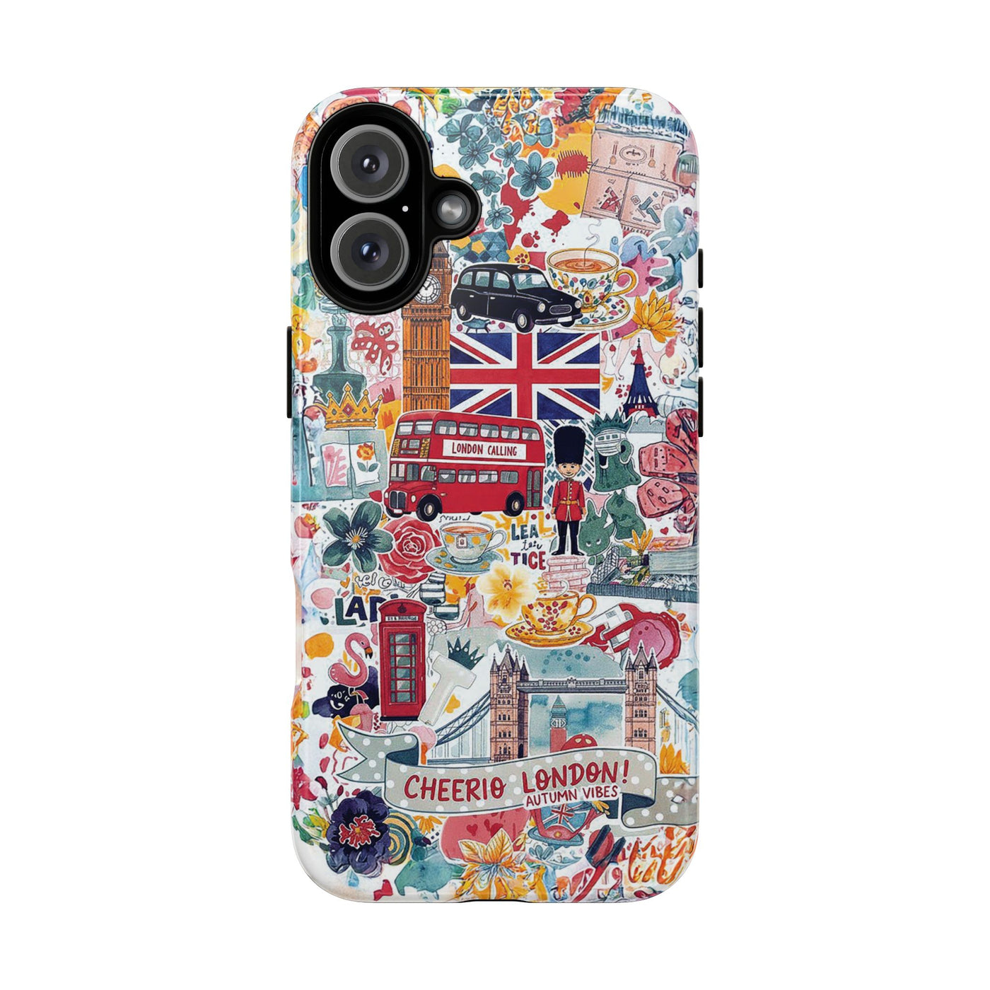 London England Coquette Collage Tough Premium Phone Case - For iPhone 17 Pro Max iPhone 16 Pro iPhone 15 Iphone 14 Plus 13 Pro 12 11 10 XR - Studio40ParkLane