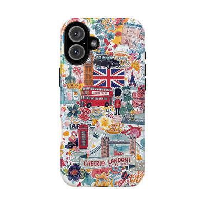 London England Coquette Collage Tough Premium Phone Case - For iPhone 17 Pro Max iPhone 16 Pro iPhone 15 Iphone 14 Plus 13 Pro 12 11 10 XR - Studio40ParkLane