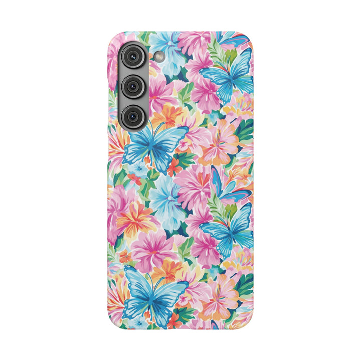 Sleek Snap Butterflies Flowers Cute Phone Case for iPhone 16 15 14 13 12 11 X Xs Max Xr Pro Plus Samsung Galaxy S24 S23 S22 S21 S20 Ultra