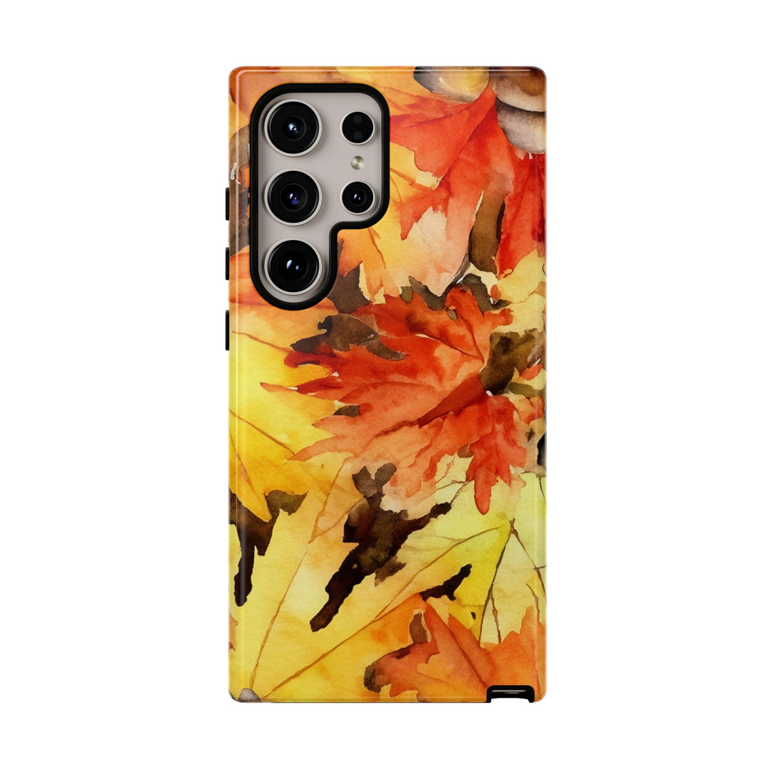 Impact Resistant, Fall Leaves, Cute Phone Cases for Samsung S24, S23, S22, S21, IPhone 15 pro Iphone 14 pro Iphone 13 IPhone 12 Iphone 11 - Studio40ParkLane