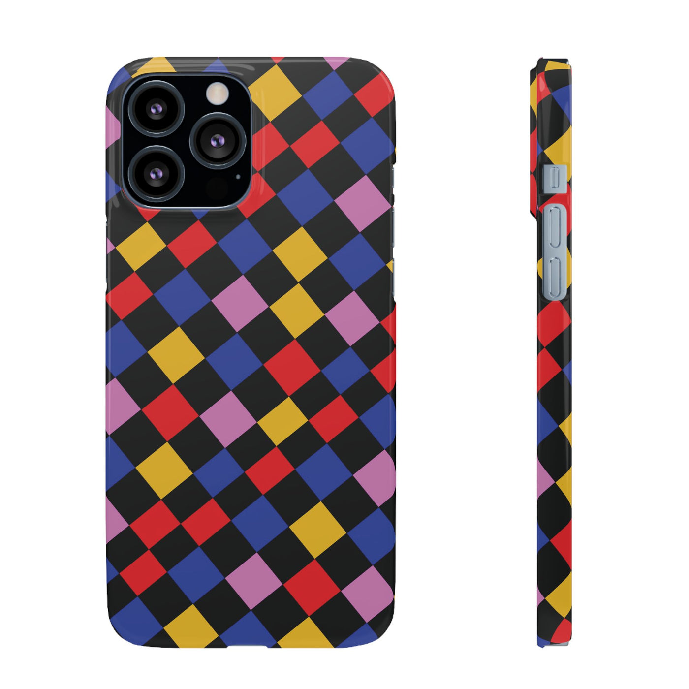 Colorful Checkerboard Cute Phone Case - Sleek Snap - for iPhone 16 15 14 13 12 11 Max Pro Plus Samsung Galaxy S24 S23 S22 S21 S20 Plus Ultra - Studio40ParkLane
