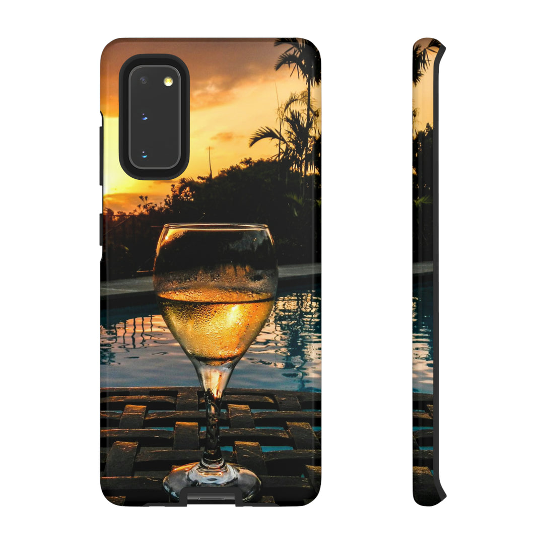 Samsung Galaxy Phone Case | Galaxy S23, S22, S21, S20 | Luxury Case Double Layered | Impact Resistant | Fashionable - Wine Glass 1 - Studio40ParkLane