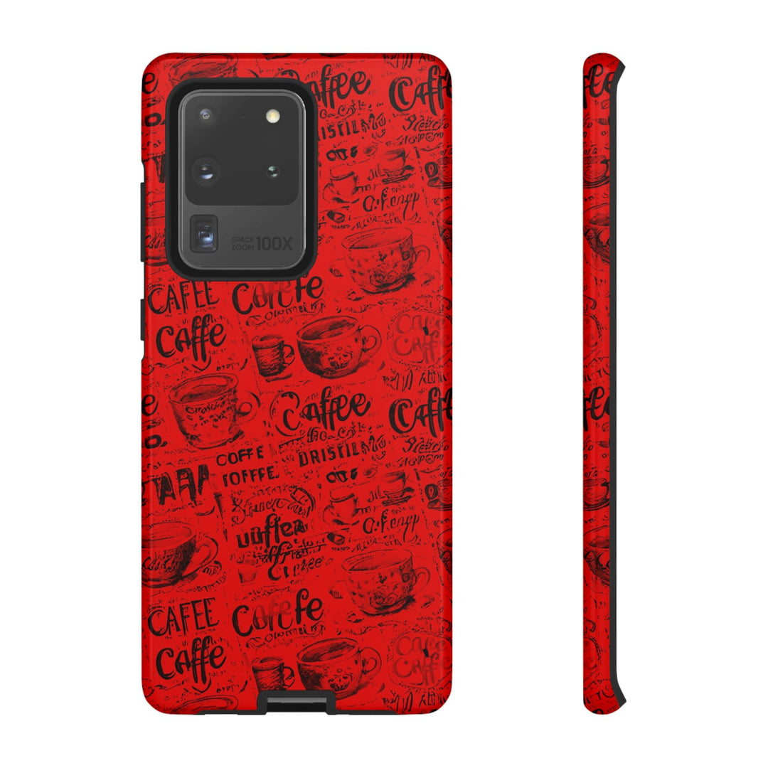 Cute Samsung Phone Case | Aesthetic Samsung Phone Case | Galaxy S23, S22, S21, S20 | Red Black Coffee, Protective Phone Case - Studio40ParkLane