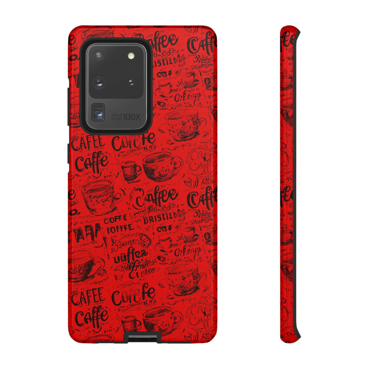 Cute Samsung Phone Case | Aesthetic Samsung Phone Case | Galaxy S23, S22, S21, S20 | Red Black Coffee, Protective Phone Case - Studio40ParkLane