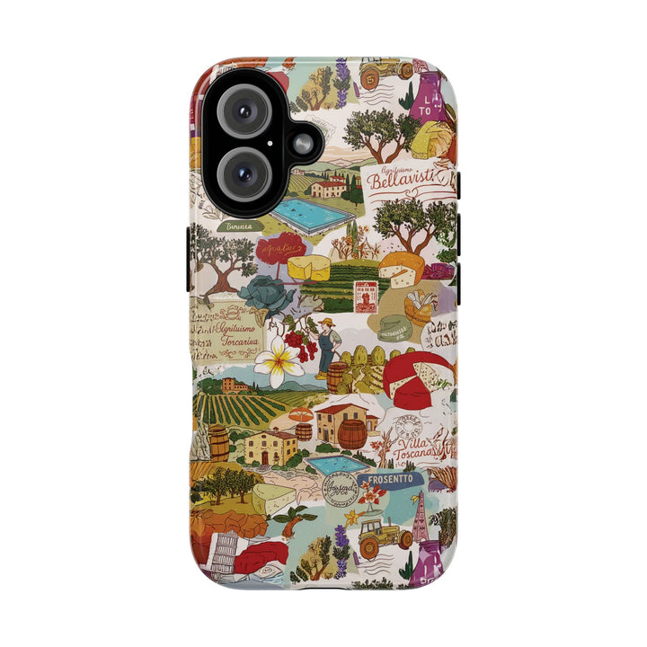 Italy Tuscany Coquette Collage Tough Premium Phone Case - For iPhone 17 Pro Max iPhone 16 Pro iPhone 15 Iphone 14 Plus 13 Pro 12 11 10 XR - Studio40ParkLane