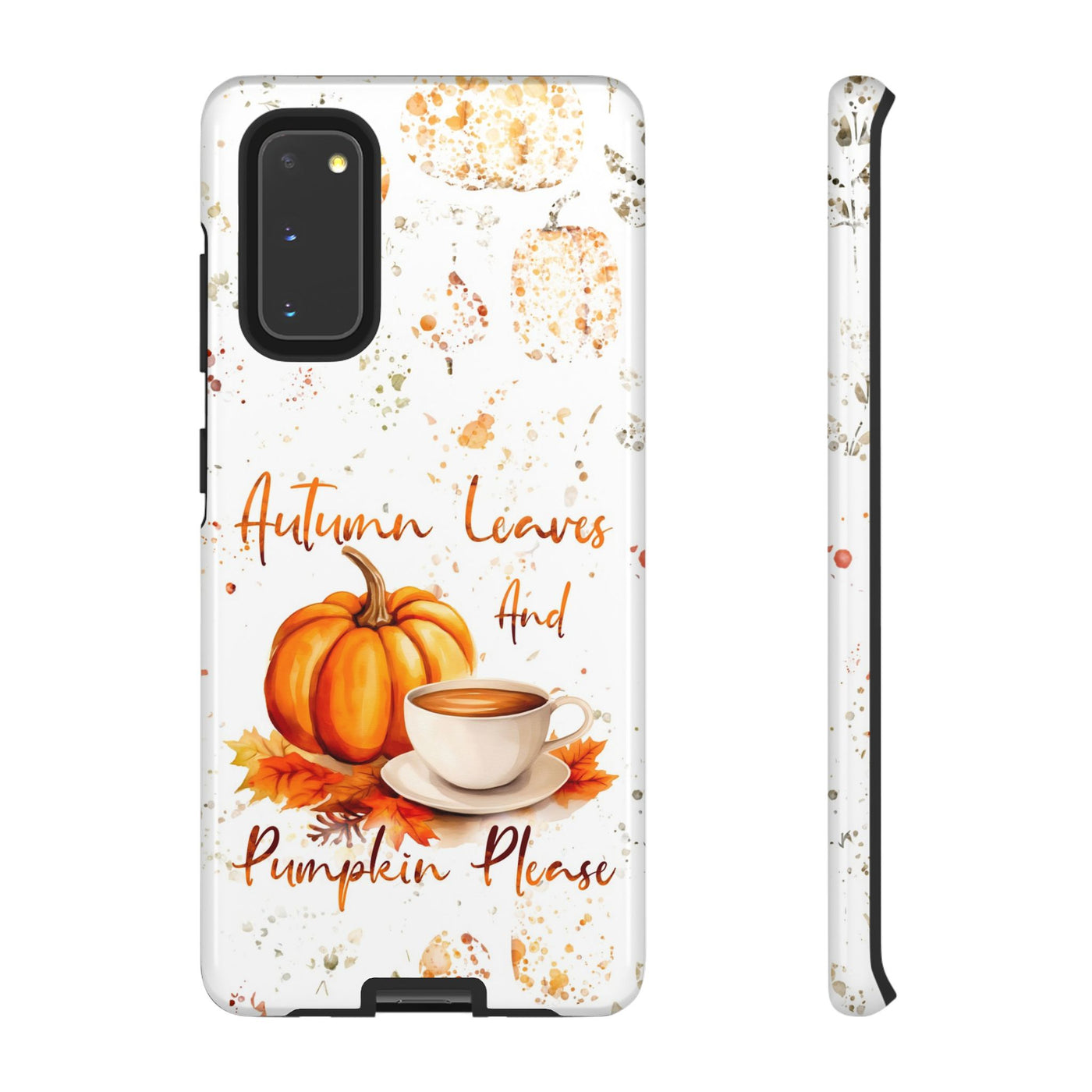 Impact Resistant, Fall Leaves Pumpkin Pie, Cute Phone Cases for Samsung S24, S23, S22, S21, IPhone 15 pro Iphone 14 pro Iphone 13 IPhone 12 Iphone 11