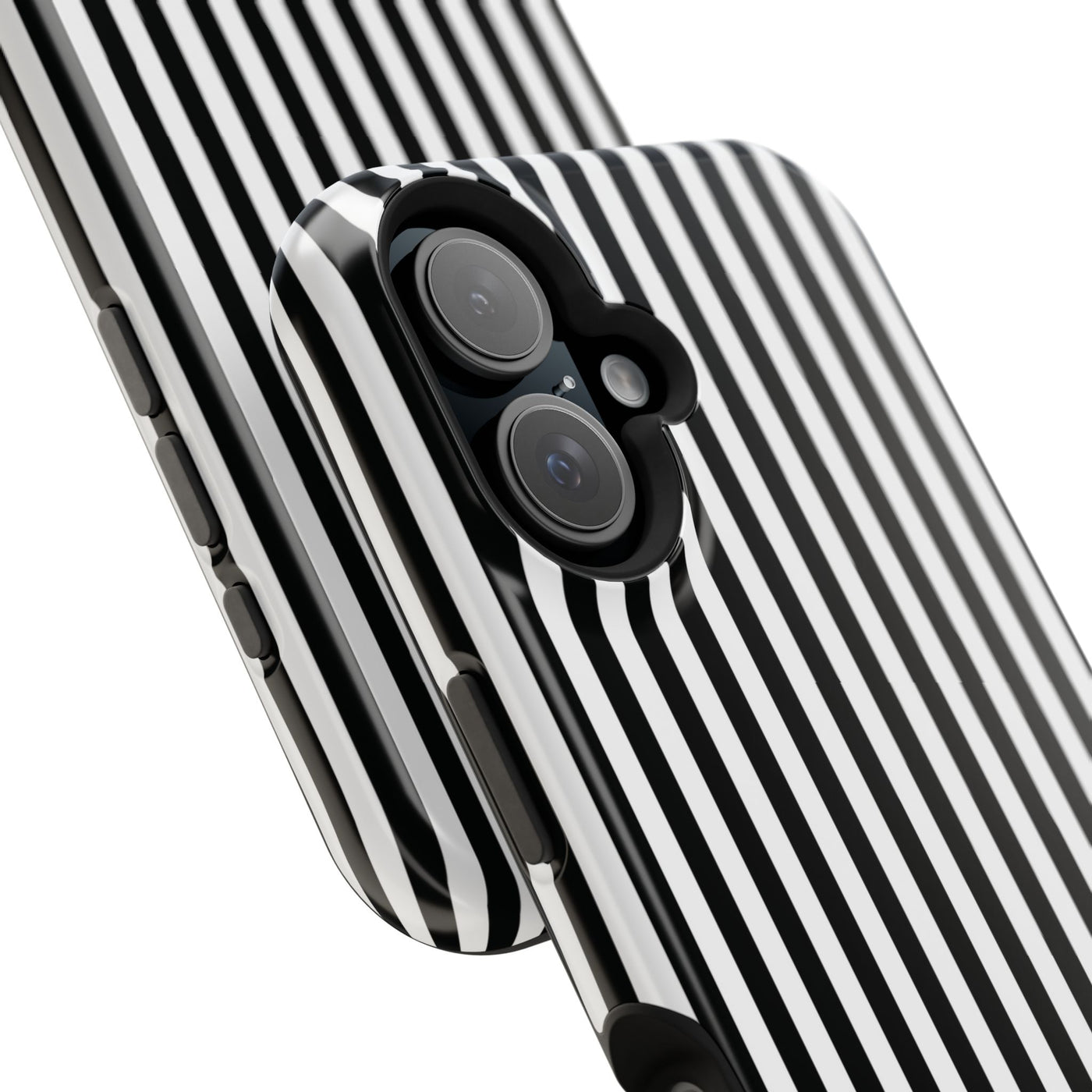 Custom Personalized Black White Striped Magsafe Phone Case for Iphone 17 - | iPhone 16 Pro Max Case | iPhone 15 Case Iphone 14 13 12 11 10 - Studio40ParkLane