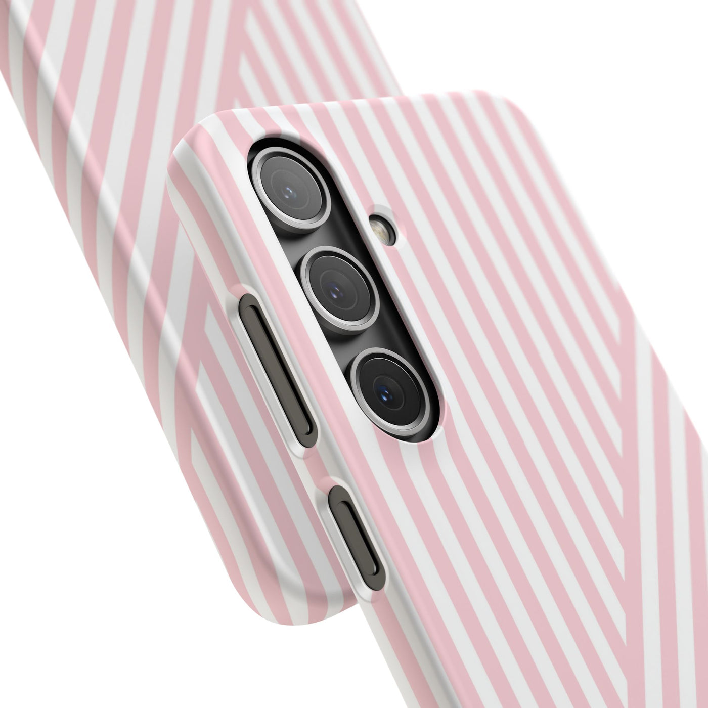 Aesthetic Sweet Pink Stripes Cute Phone Case Sleek Snap - For iPhone 17 Pro Max iPhone 16 Pro iPhone 15 Iphone 14 Plus 13 Pro 12 11 10 Gift